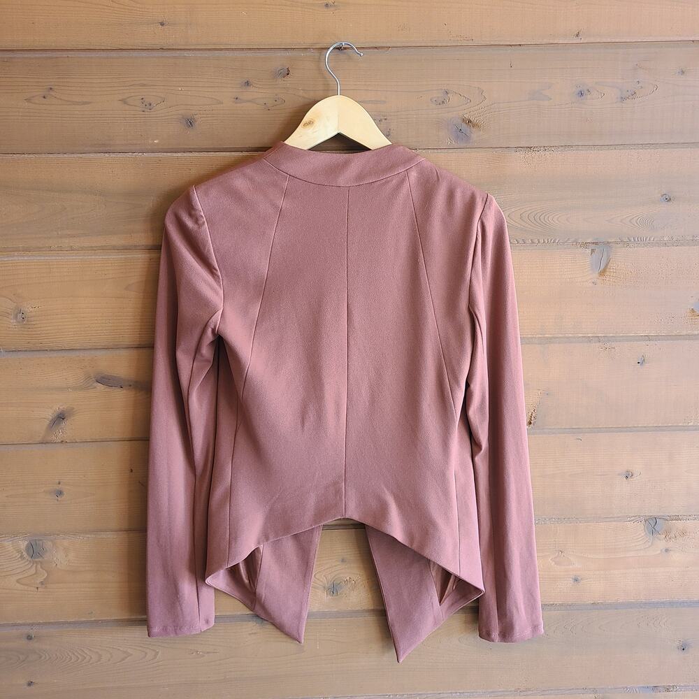 BCBGeneration Tuxedo Blazer Rust Open Front Blazer Jacket XS Long Sleeve - Picture 3 of 8